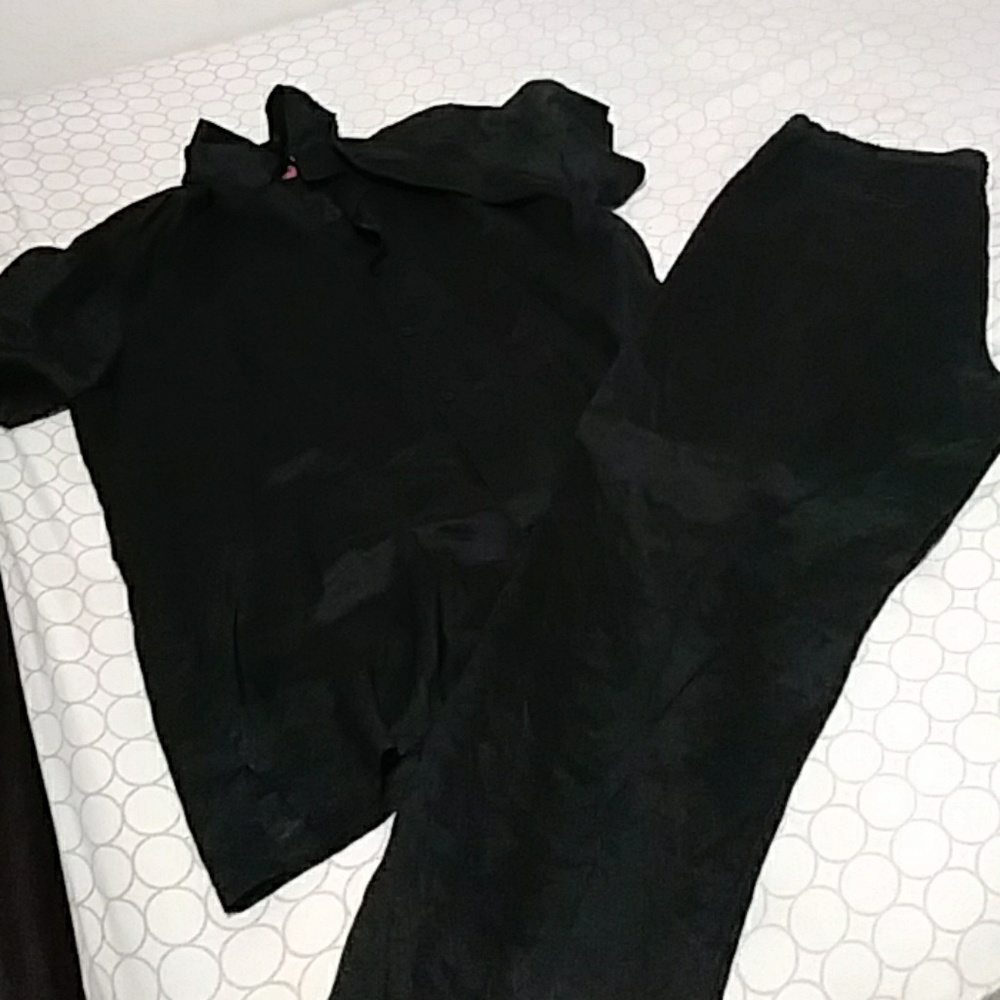Linen suit (black)